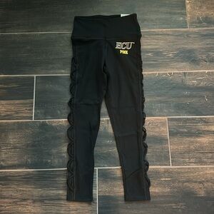 💖 Victoria’s Secret PINK Mesh Cotton Lace-Up Yoga Legging - ECU